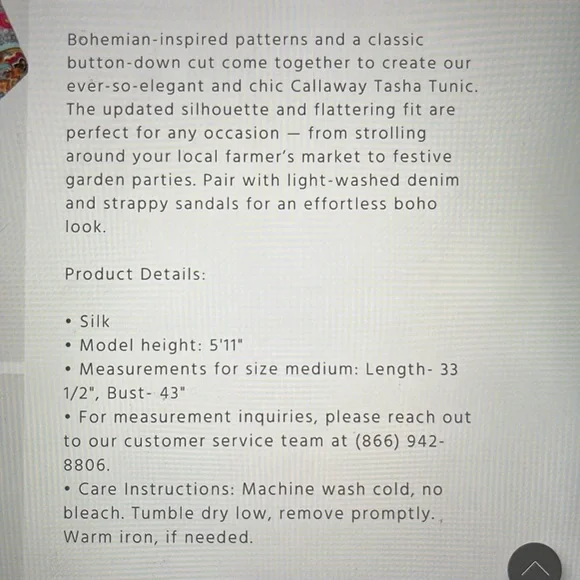 Johnny Was Callaway Silk Floral Set S - Picture 10 of 10